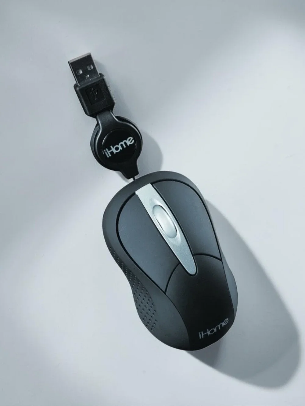 iHome 5 Button Optical Notebook Mouse W/ Retractable USB Cable Model # 1H-M1510B
